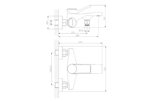 Второе фото. Смеситель для ванны и душа Organic