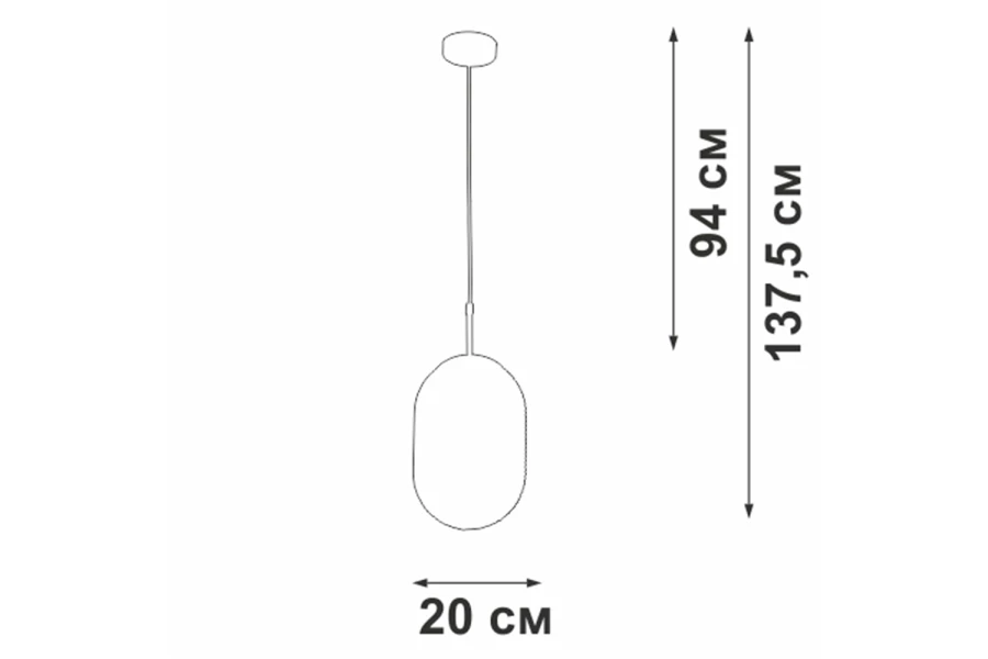 Светильник подвесной VITALUCE V2817-1/1S (изображение №5)