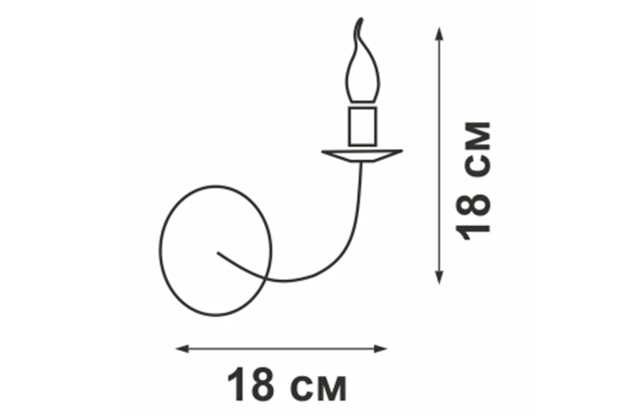 Светильник настенный VITALUCE V4262-1/1A (изображение №2)