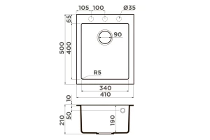 Второе фото. Мойка врезная OMOIKIRI Bosen