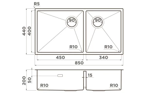 Второе фото. Мойка врезная OMOIKIRI Taki