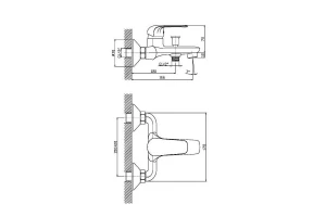 Второе фото. Смеситель для ванны ORANGE Iris M41-100 cr хром