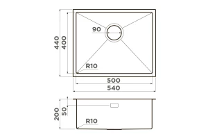Второе фото. Мойка врезная OMOIKIRI Taki