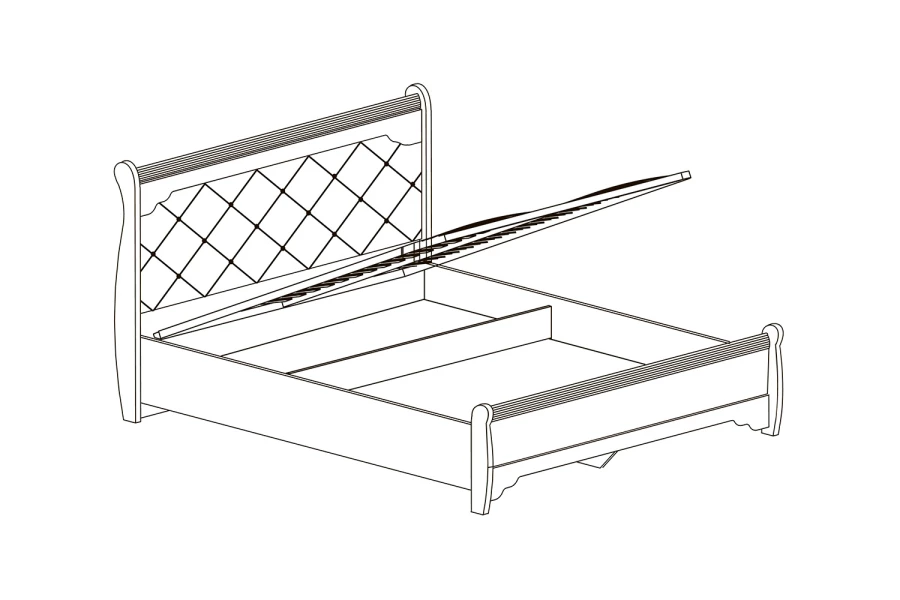 Кровать марлена с подъемным механизмом