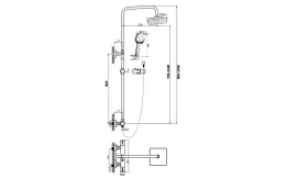 Душевая система с термостатом ORANGE Thermo T02S4-912