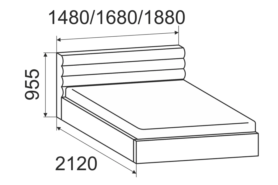 Кровать с подъёмным механизмом Астор (изображение №3)