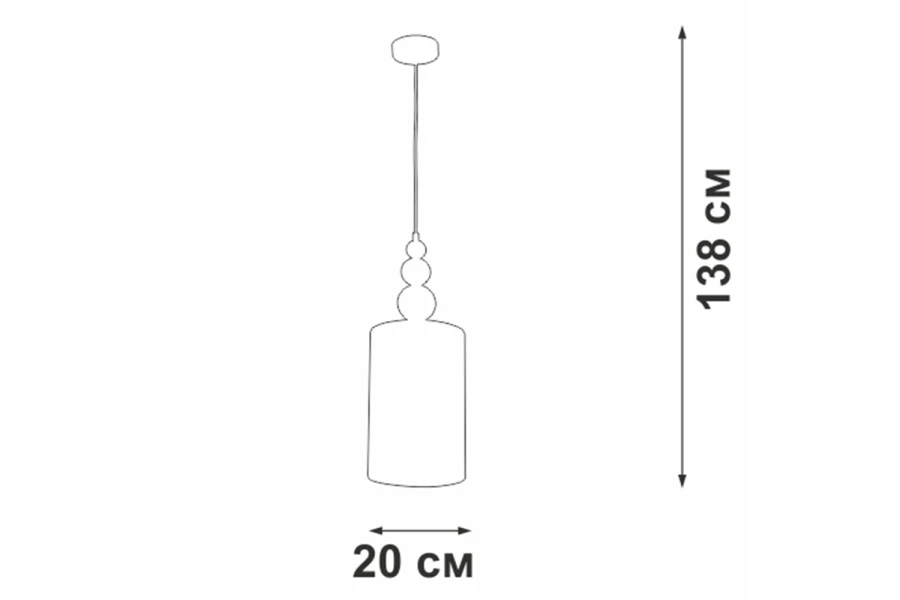 Светильник подвесной VITALUCE V2890-1/1S (изображение №5)