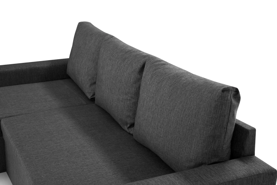 Угловой диван-кровать - аналог IKEA VILASUND, 235х90х155 см, серый (изображение №9)