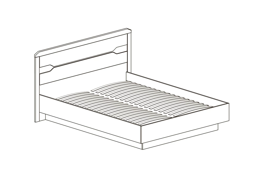 Кровать двойная без подъёмного механизма Ронда (изображение №2)