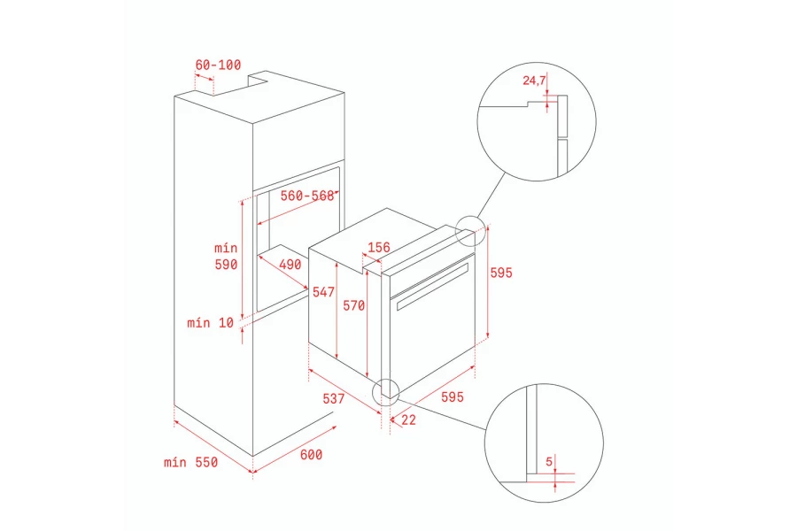 Электрический духовой шкаф Teka HLB 8600 LONDON BRICK (изображение №1)