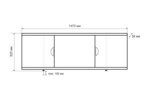 Второе фото. Экран под ванну раздвижной Валенсия