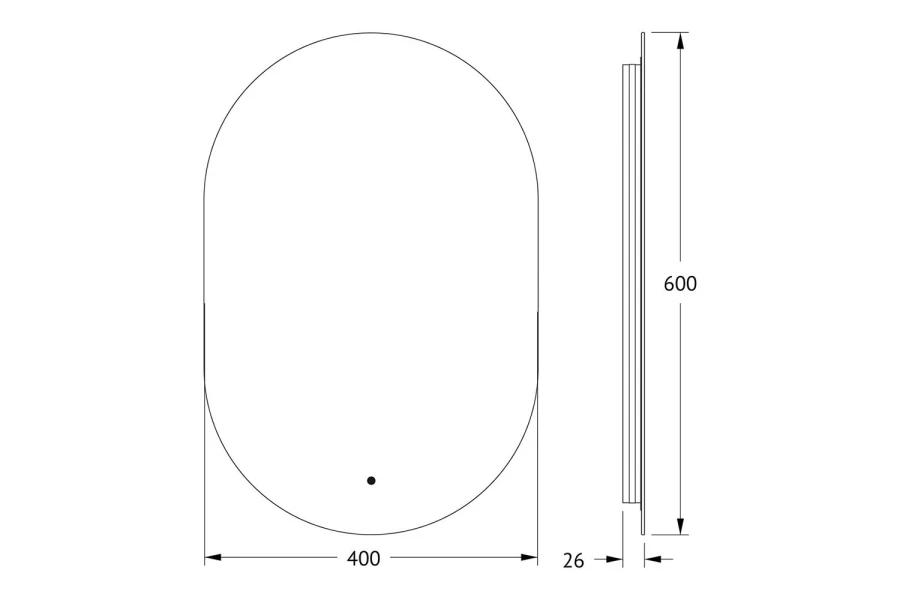 Зеркало с LED-подсветкой Opti (изображение №3)