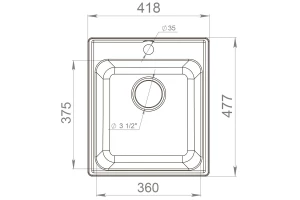Второе фото. Мойка врезная Quadra