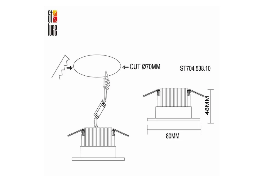 Светильник встраиваемый LED ST704 (изображение №4)