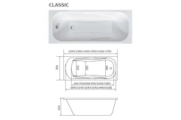 Ванна 1Marka Classic 170x70 см