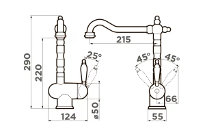 Второе фото. Смеситель OMOIKIRI Kyoto-SI
