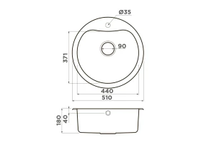Второе фото. Мойка врезная OMOIKIRI Saroma 51