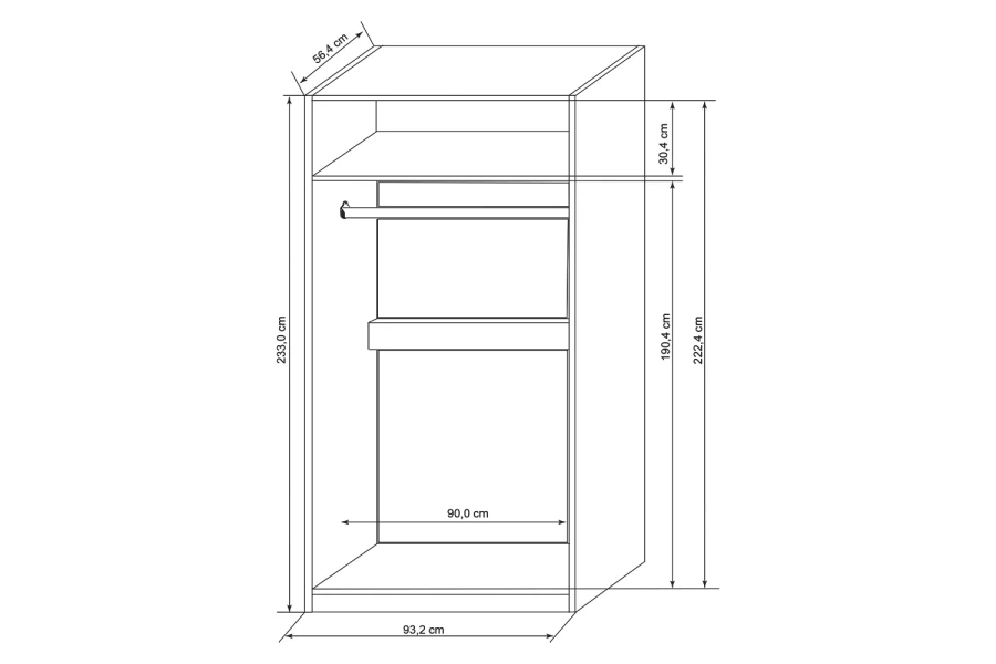 Каркас шкафа для одежды и белья  Хадсон (изображение №11)