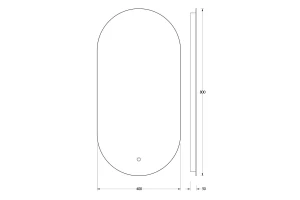 Второе фото. Зеркало настенное с LED-подсветкой EVOFORM Ledshine