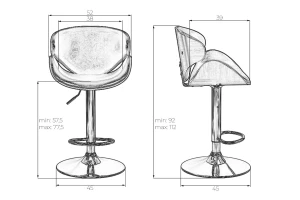 Второе фото. Стул барный Karter