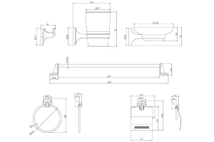 Второе фото. Набор аксессуаров для ванной комнаты Y01-888