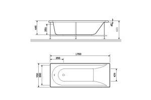 Второе фото. Ванна пристенная AM.PM Spirit 70x44.5 см
