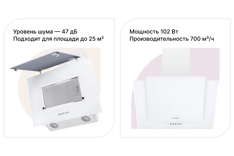 Вытяжка MAUNFELD Wind push 60 Glass White (изображение №15)