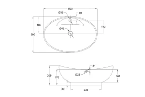 Второе фото. Раковина накладная Oval