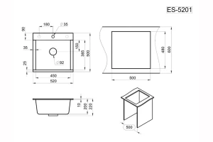 Второе фото. Мойка врезная GRANULA Estetica