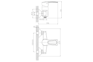 Смеситель для душа ROSSINKA SILVERMIX T40