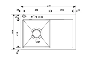 Второе фото. Мойка врезная с дозатором и крылом РМС MRK