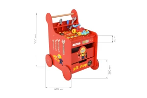 Игровая тележка-каталка кухня Pit Stop с набором инструментов