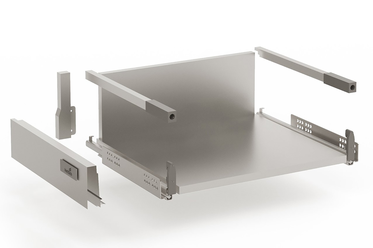 Выдвижной ящик высокий шкафа 40 см с push to open полного выдвижения Hettich InnoTech
