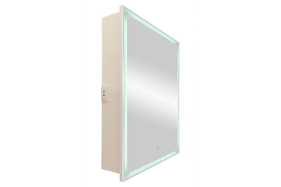 Шкаф с зеркалом правый Comfort Led 60х80 см с розеткой (изображение №4)