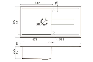 Второе фото. Мойка врезная OMOIKIRI Tedori