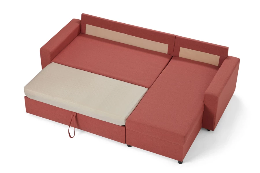 Угловой диван-кровать - аналог IKEA VILASUND, 235х90х155 см, розовый (изображение №12)