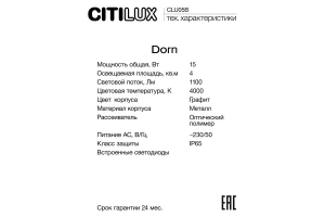 Второе фото. Светильник уличный LED CITILUX Dorn