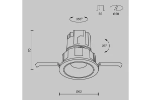 Второе фото. Светильник встраиваемый Downlight Wise