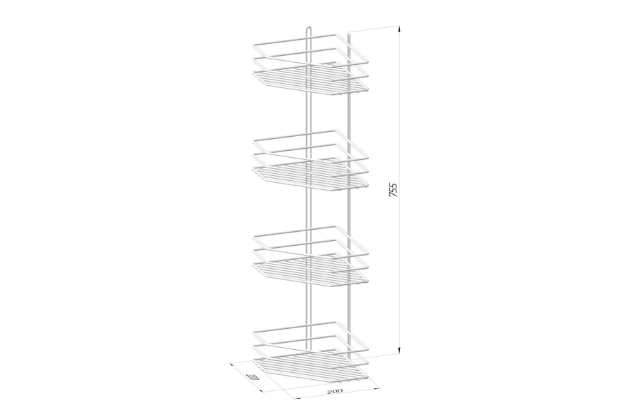 Полка угловая 4-ярусная П0002236 (изображение №2)