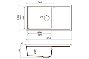 Второе фото. Мойка врезная Sintesi