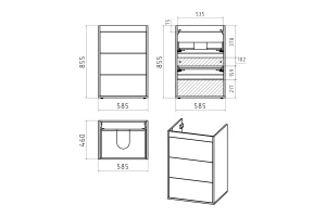 Второе фото. Тумба напольная под стиральную машину Grafit
