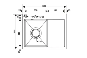 Второе фото. Мойка врезная с дозатором и крылом РМС MRK