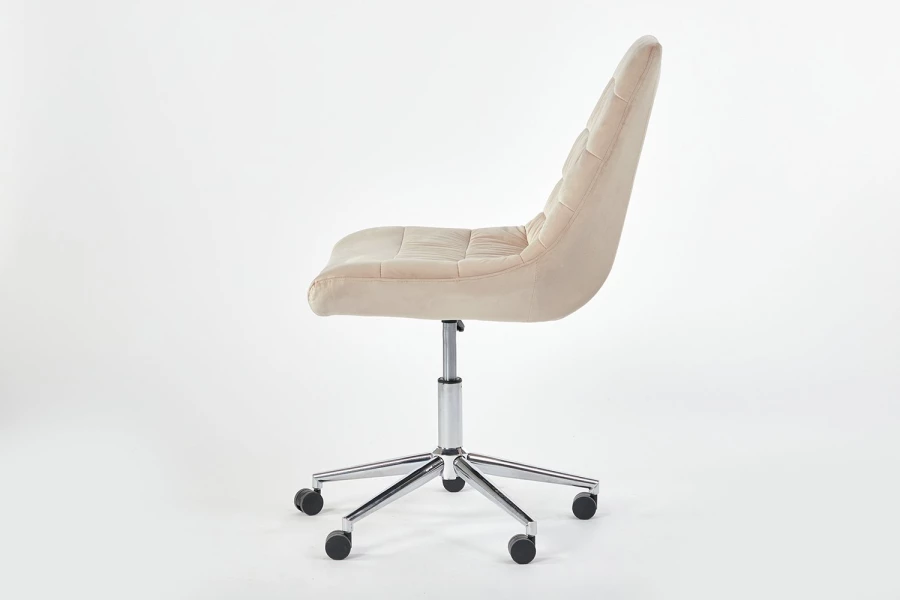 Кресло рабочее - ABBOT, 60,5х92(102)х68,5 см, светло-серый/бежевый, АББОТ (изображение №5)