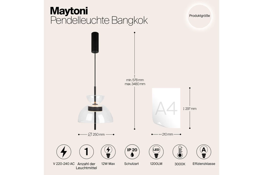 Светильник подвесной MAYTONI Modern Bangkok (изображение №8)