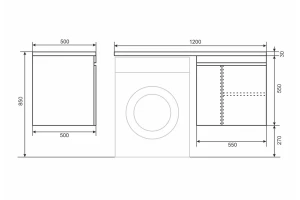 Второе фото. Тумба подвесная под стиральную машину Magenta