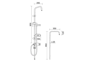 Второе фото. Штанга для душевой системы ONELIFE OL-BAR1b