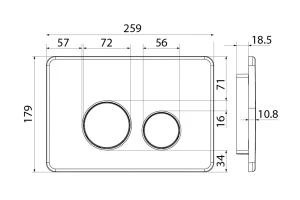 Второе фото. Клавиша смыва универсальная IDDIS UNISTEEL 001