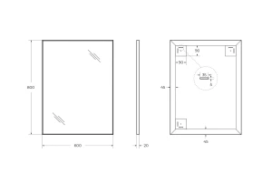 Второе фото. Зеркало в раме SPC-AL-600-800