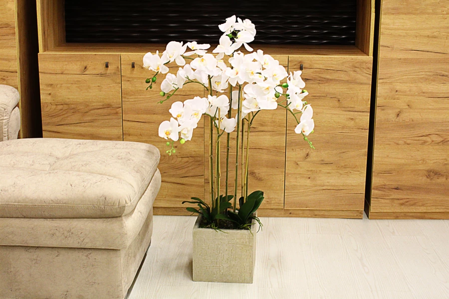 Искусственное растение в кашпо Куб Орхидея Фаленопсис (изображение №4)