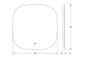 Второе фото. Зеркало с LED-подсветкой DEFESTO Opti